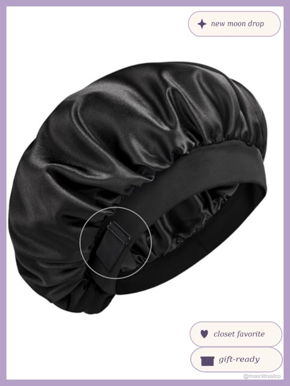 Mulberry Silk Lined Sleep Bonnet Double Layer Adjustable Hair Wrap